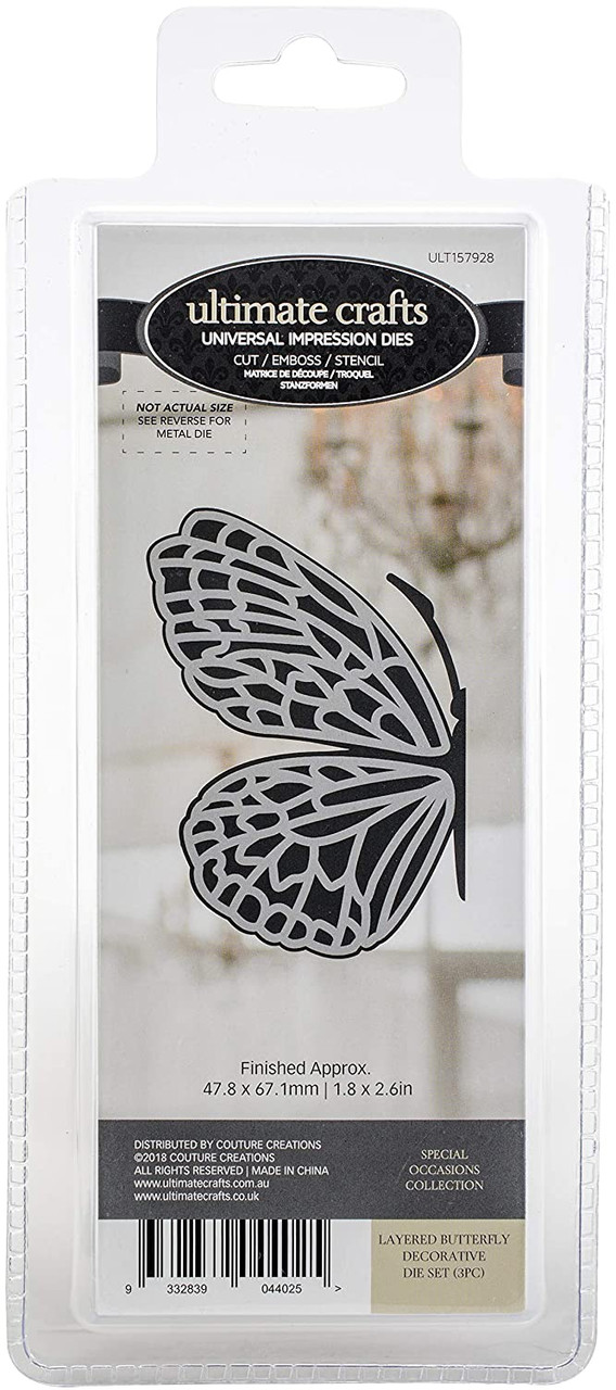 Download Ultimate Crafts - Layered Butterfly Decorative Die Set ...