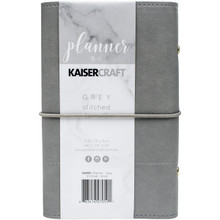 Kaisercraft Planner 5''X7''-Gray W/Stitched Accents SA059