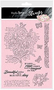 Hunkydory Crafts- For The Love of Stamps- Forever Florals Rose A5- FTLS554
