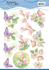Jeanine's Art 3-D Decoupage - Wonderful nature- 10 identical SCISSOR-Cut Sheets featuring 3 Finished Images