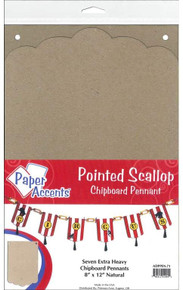 Paper Accents ChipPennantPointedScallop 8x12 ChipPenPointdScallop