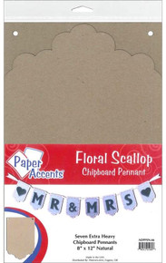 Paper Accents ChipPennant FloralScallop 8x12 ChipPenFloralScallop
