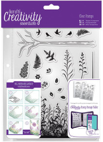 docrafts DCE907114 Creativity Essentials A5 Clear Stamp Set (20 Pack), Forest