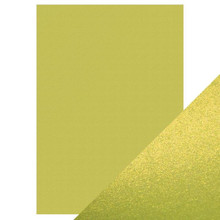 Craft Perfect Pearlescent Card - Lime Light - 5 Sheet Pack 92lb 9532E