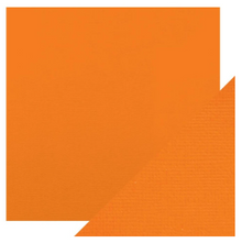 Craft Perfect Classsic Card Weave Texture - Clementine Orange