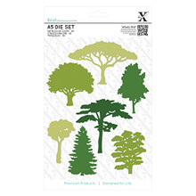 docrafts xcut A5 Dies 7/Pkg-Woodland Trees, Multi