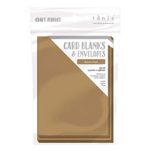 Craft Perfect Cards & Envelopes - US A6- Kraft - 300gsm 9268e
