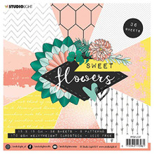 Studio Light Paper Pad 6"X6" 36/Pkg- NR.137 Sweet Flowers, 9 Designs/4 Each