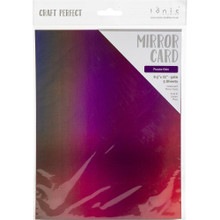 Craft Perfect Iridescent Mirror Card- Purple Rain