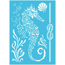 Imagination Crafts A4 Stencil- Nautical Seahorse