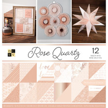 DCWV Rose Quartz Gold  Paper Pad-Double Sided Cardstock -- Great for Explosion CArds