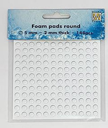 Nellie's Foam Pads Round - 5mm Circles 2mm deep - 144 pcs per sheet