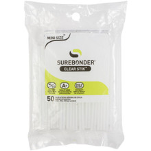 Surebonder Mini Glue Sticks - Clear HI/LO - 50 Pieces