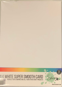 Splash Crafts (Craft Style) A4 250gsm White Super Smooth Card For Stamping and Other Crafts