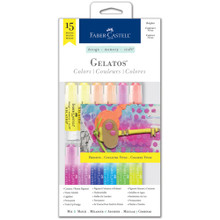 Gelatos -- Brights - 15 Pieces - 12 color sticks and 3 tools