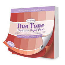 Hunkydory Crafts Duo Tone Paper Pad - Matt-Tastic - Burnt Sienna & Apricot Burst