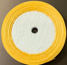 25 yd Satin Ribbon 2/5" YELLOW Approx. 25-yards