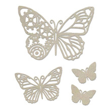 Couture Creations Chipboard Set- Steampunk Dreams- Steampunk Butterfly 4pc