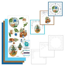 Find it Trading Stitch & Do 165 Stitch and Do Embroidery on Paper kit Card Making Kit- Christmas Cottage