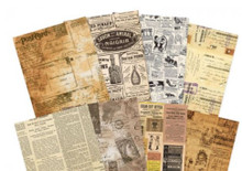 Hunkydory Adorable Scorable Pattern Packs - Vintage Newsprint