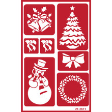Armour Products- Over N Over Reusable Glass Stencil- Christmas