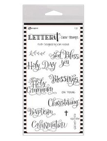 Ranger Letter- It Clear Stamps- Faith- 11 pcs