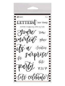 Ranger Letter- It Clear Stamps- Invitation- 12 pcs