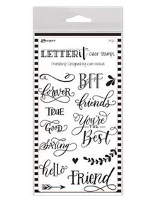 Ranger Letter- It Clear Stamps- Friendship- 14 pcs