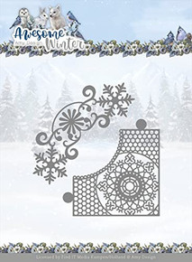 Find It Trading Amy Designs- Awesome Winter- Winter Lace Corner ADD10258