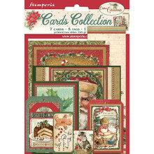 Stamperia Cards Collection- 7 cards, 5 tags, & 1 bookmark- Classic Christmas