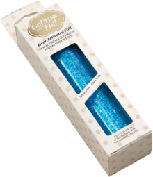 Couture Creations GoPress & Foil- Heat Activated Foil- Iridescent Flakes Pattern- Cyan
