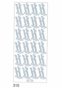 Starform SEASON'S GREETINGS Outline Peel Sticker 310 SILVER