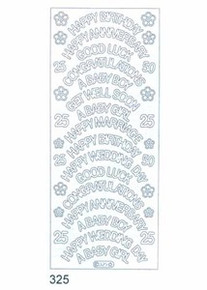 Starform Outline Stickers N325 SILVER VARIETY OCCASIONS