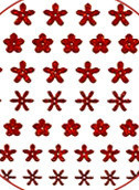Starform GLITTER RED GOLD N7048 MINI FLOWERS Stickers Peel Outline