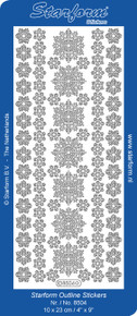 Starform SNOWFLAKE Peel Stickers SILVER 8504 OUTLINE