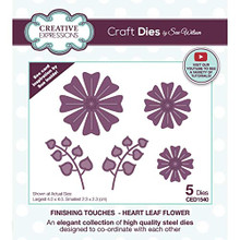Creative Expressions Craft Dies By Sue Wilson-Finishing TouchesHeart Leaf Flower -CED1540