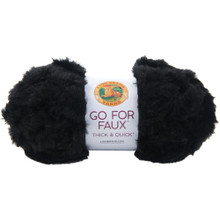 Lion Brand Yarn Go For Faux - Black Panther