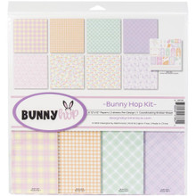 Reminisce Bunny Hop Kit- 8- 12x12 papers, 1- sticker Sheet