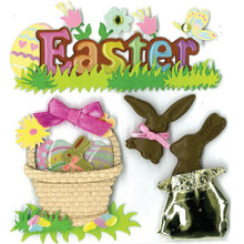 Jolee's Boutique Easter Chocolate Bunnies Dimensional Stickers