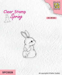 Nellie's Choice Clear Stamps Spring- Cute Rabbit 1