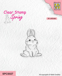 Nellie's Choice Clear Stamps Spring- Cute Rabbit 2