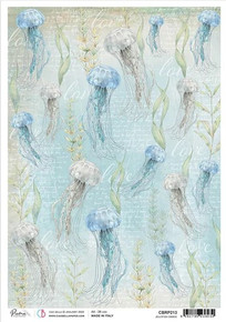Ciao Bella Papercrafting Rice Paper- Jellyfish Dance