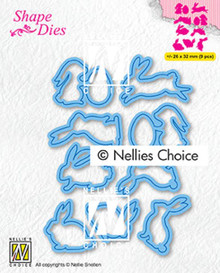 Nellie's Choice Shape Dies - A Collection of Hares 2 - 9 Dies