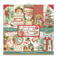 Stamperia Extra Small Pad 10 Sheets - 15.24x15.24 (6"x6") Double Face Classic Christmas