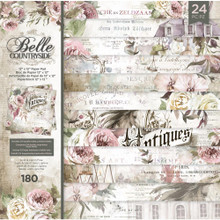 Crafter's Companion 12"X12" Paper Pad- Belle Countryside Paper Pad- 24 Double-Sided Papers- 180 gsm