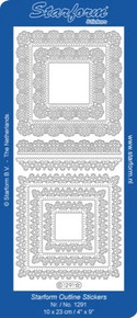 Starform Peel Stickers- Outline- Square Frames- Gold- 1291S