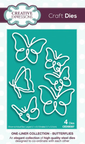 Creative Expressions Die- One-liner Collection- Butterflies CEDSE007