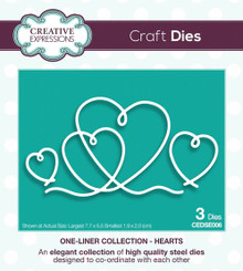 Creative Expressions Die- One-liner Collection- Hearts CEDSE006