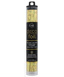 Deco Foil Foil Sheets for Paper & Fabric - 5 Transfer Sheets - by Thermoweb- Gold Shattered Glass