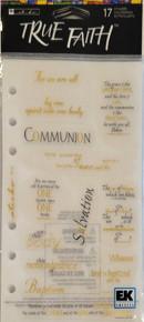 EK Success - True Faith Stickers for Bible Journaling- Baptism/Communion 17 pieces